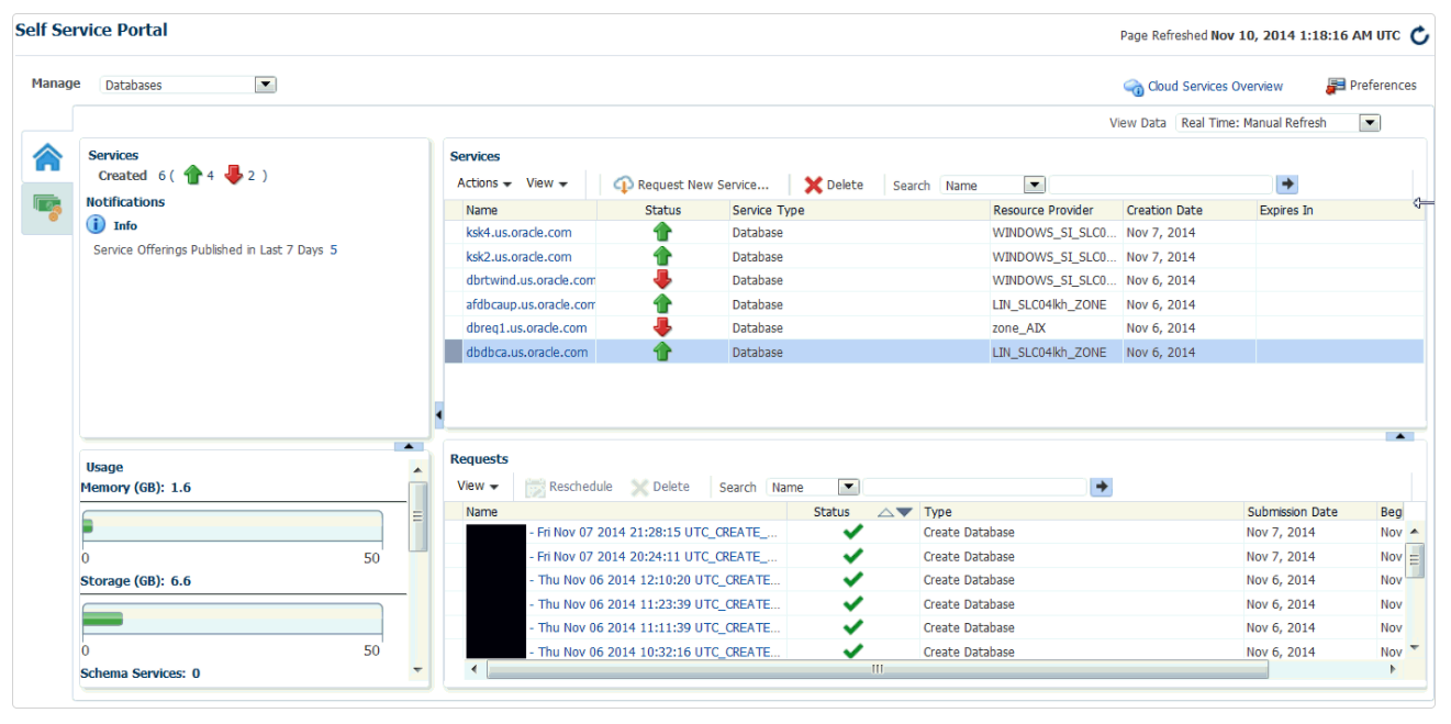 screenshot of Oracle Database